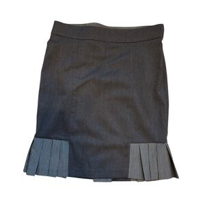 Rampage Black and Gray Color Block Pleated Detail Pencil Skirt Size 5